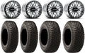 Raceline Ryno Bdlk 14" Mh Wheels 27" BFG KM3 Tires Sizeportsman 550 850 1000