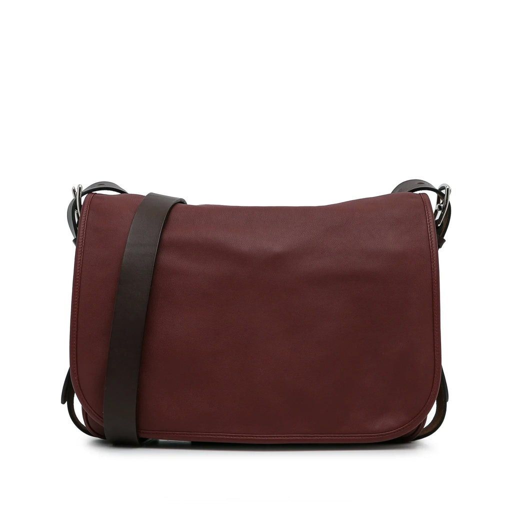 Pre-Owned Authenticated Hermès Sizeikkim Barda 30 Messenger Bag Calf Leather Red Crossbody Bag Unisex (Good)