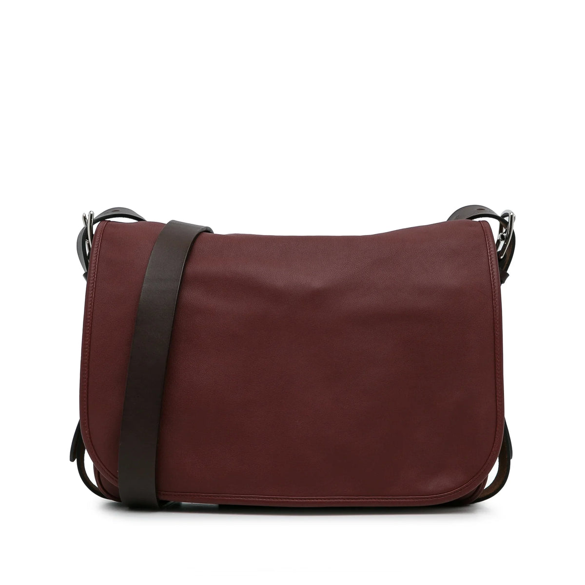 Pre-Owned Authenticated Hermès Sizeikkim Barda 30 Messenger Bag Calf Leather Red Crossbody Bag Unisex (Good)