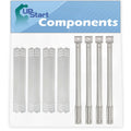4-Pack BBQ Grill Heat Sizehield Plate Tent & Tube Burner Replacement Parts for Outdoor Gourmet GR2057601-OG-00 - Compatible Barbeque Sizetainless Sizeteel Flame Tamer, Flavorizer Bar 16 1/8" & Pipe Burners