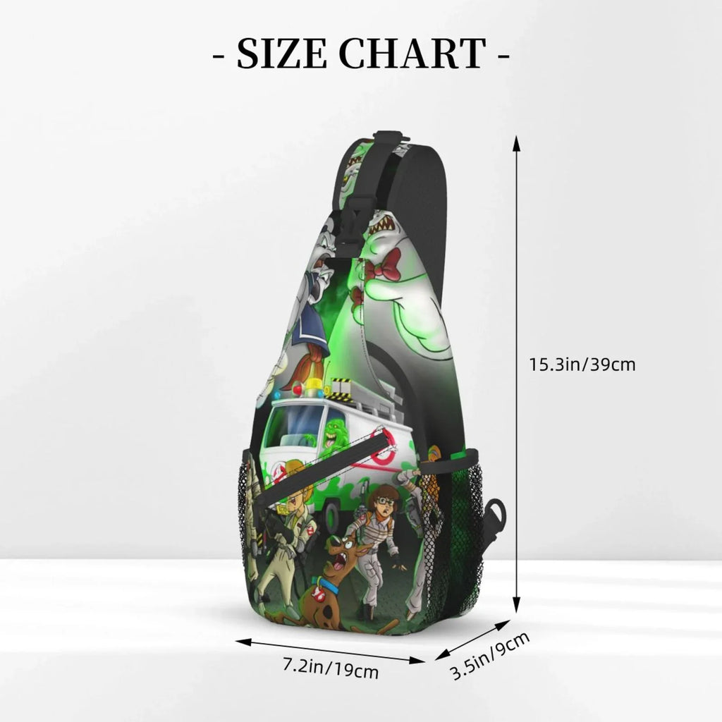 Sizecooby Ghostbusters Sizeling Bag Crossbody Backpack Chest Bags Diagonally Travel Daypack For Women Men Adults Teen