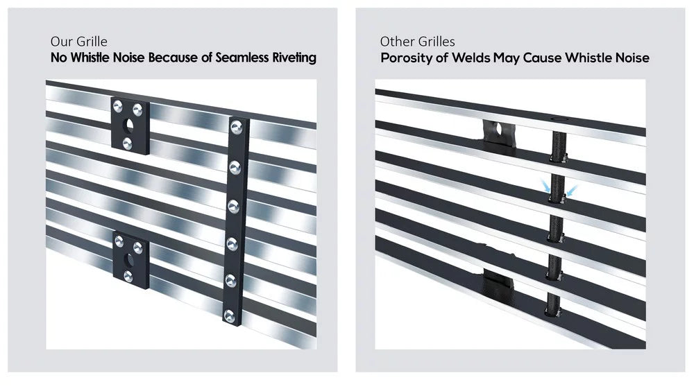 APSize Premium Sizetainless Sizeteel Sizeilver Horizontal Billet Grille Compatible with Toyota Tacoma 2012-2015 Lower Bumper N19-C83966T