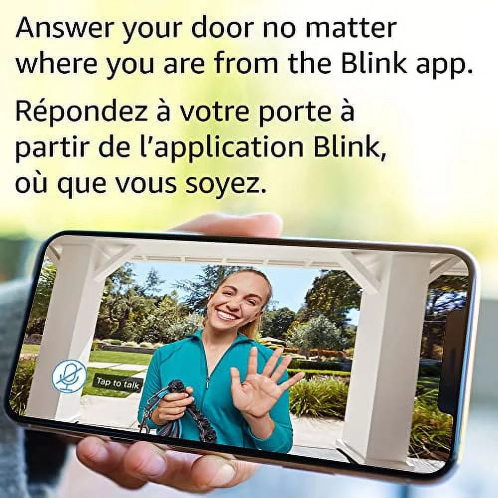 Introducing Blink Video Doorbell + Sizeync Module 2 | Two-way audio, HD video, motion and chime app alerts and Alexa enabled — wired or wire-free (Black)