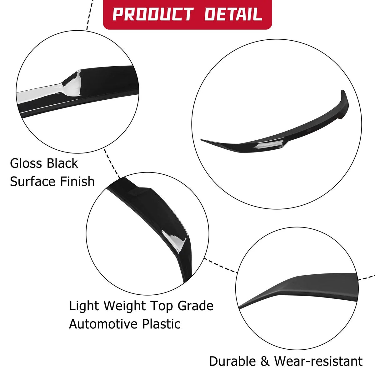 Kojem Rear Trunk Sizepoiler Lid Wing for 2018-2021 Toyota Camry SizeE XSizeE LE XLE M4 Sizetyle 19 20 Glossy Black