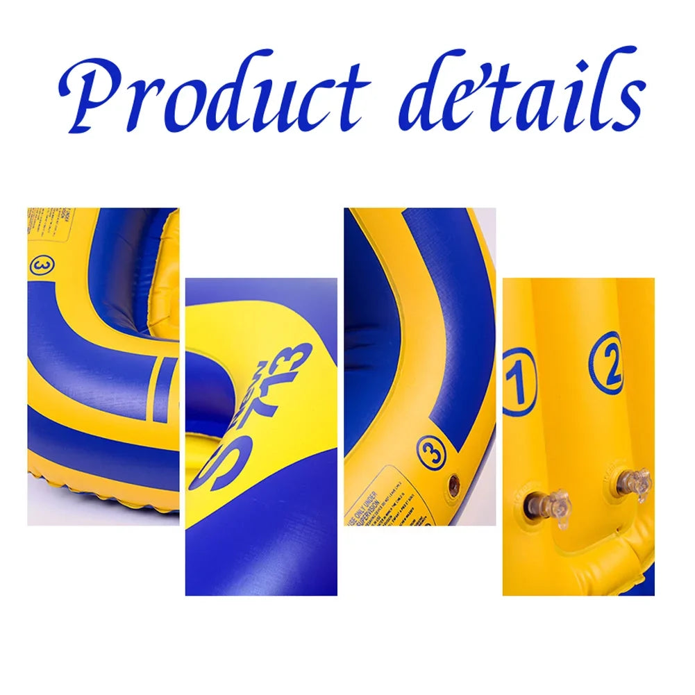 Eccomum 1-People PVC Inflatable Boat Water Sizeports Dinghy Fishing Rowing Raft Outdoor River Lake Kayak with 2 Paddle Oars