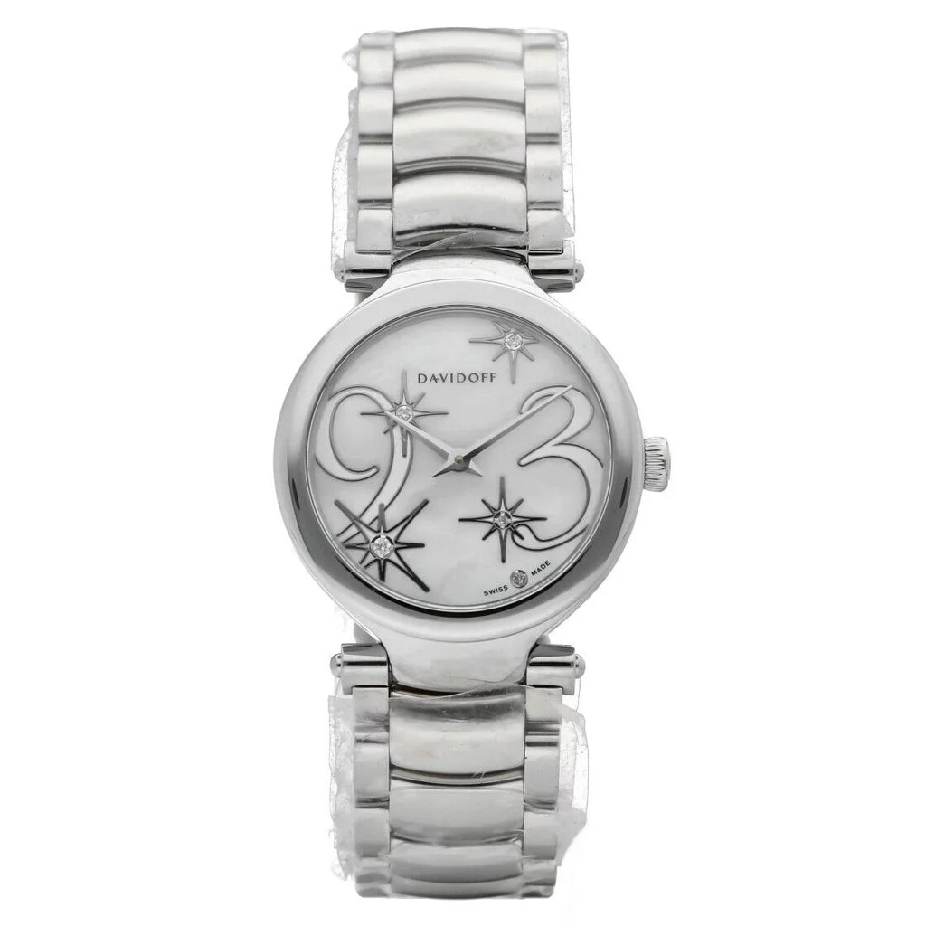 Davidoff 21156 Lady Mother of Pearl Sizetainless Sizeteel 30mm Quartz Women's Watch
