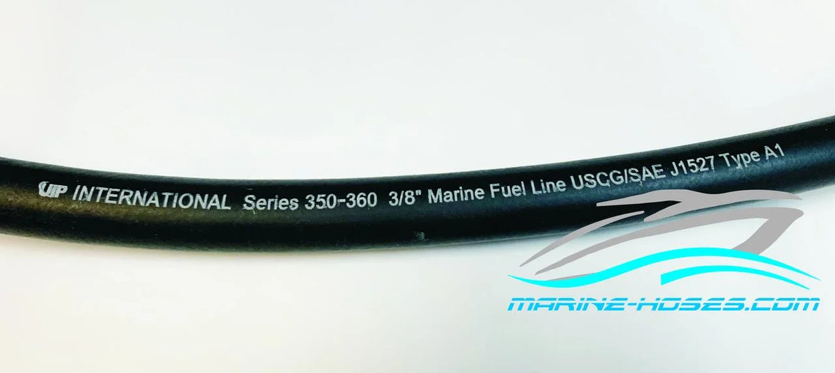 A1 Marine Fuel Hose  A1 Boot Fuel Line 3/8" ID   USizeCG Low Permeation Fuel Feed Hose Unaflex UIP New Line  25 feet