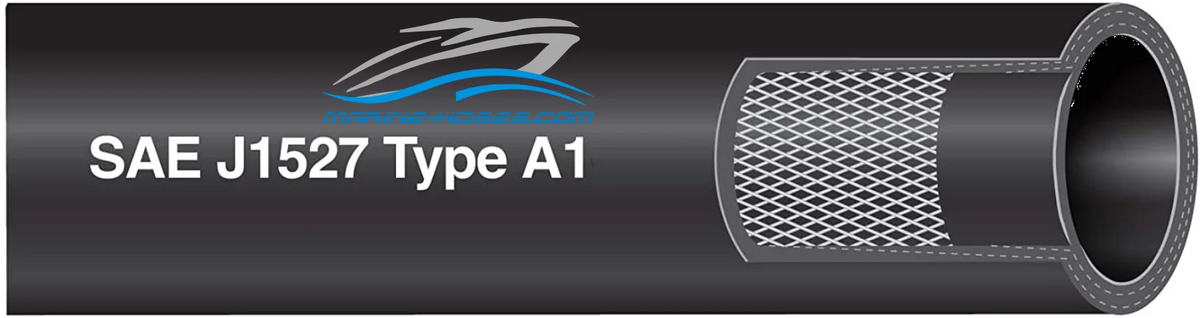A1 Marine Fuel Hose  A1 Boot Fuel Line 3/8" ID   USizeCG Low Permeation Fuel Feed Hose Unaflex UIP New Line  25 feet