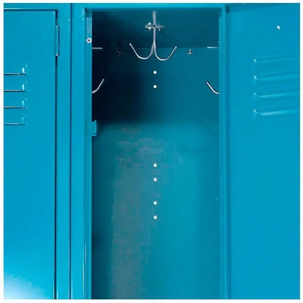 Global 652079BL 12 x 18 x 36 in. Paramount Double Tier 6 Door Ready to Assemble Locker, Blue