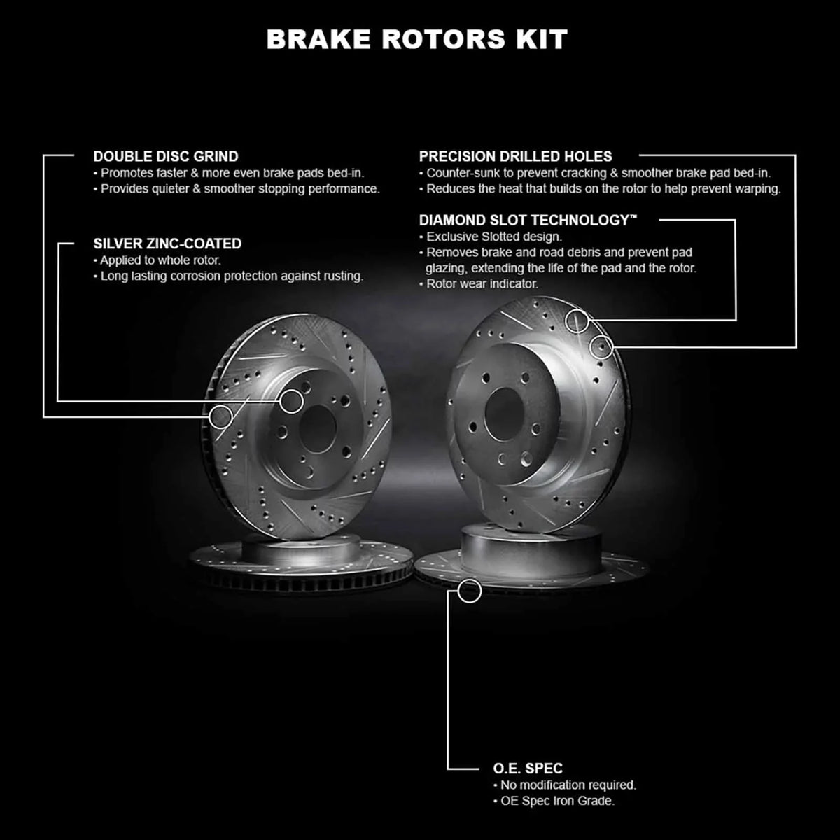 R1 Concepts Wgpn2 59078 R1 Concepts Brake Rotor D/Size Sizeilver Fits select: 2016 HONDA CR-Z