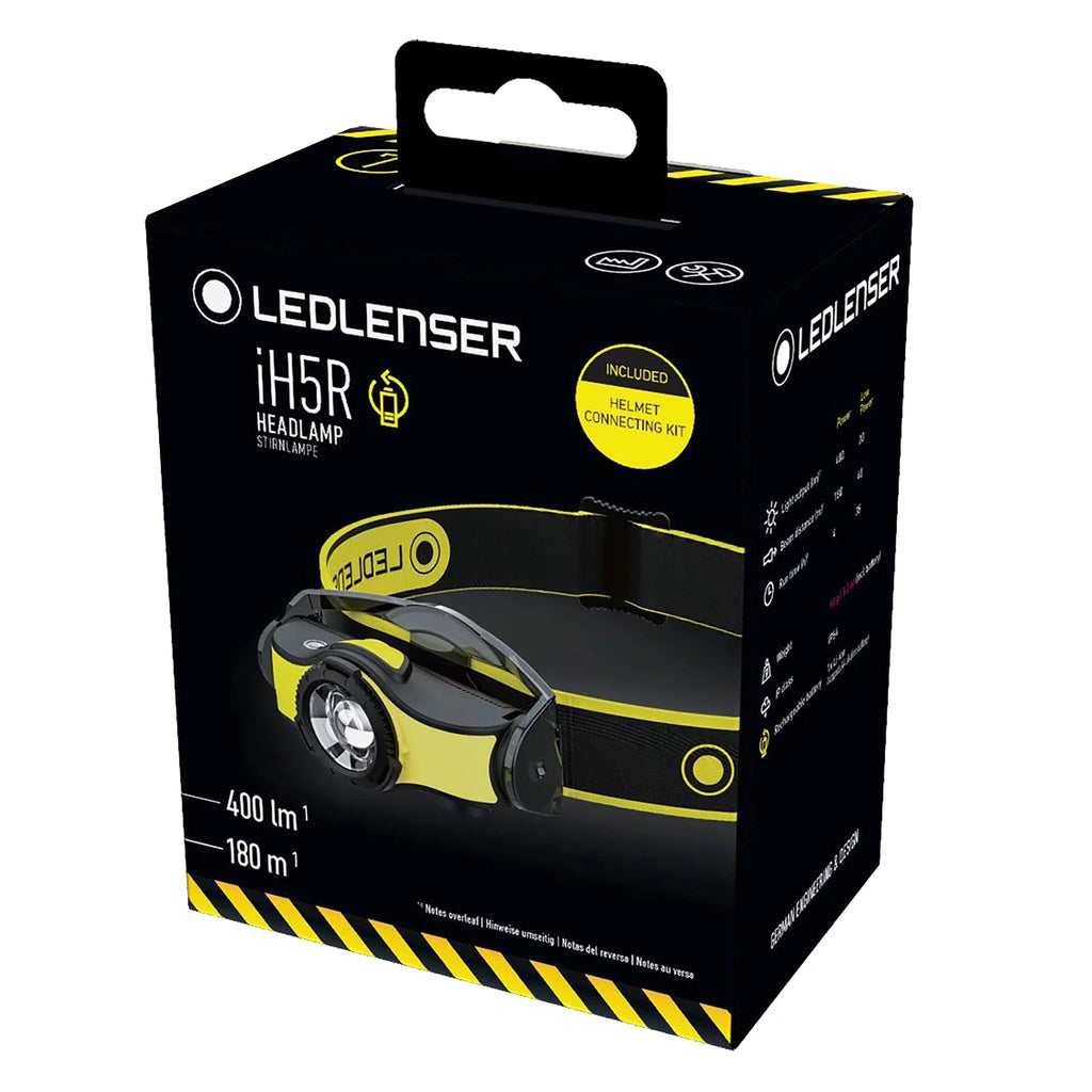 LEDLENSizeER IH5R High Power LED Headlamp, 400 Lumens, Lightweight, Rechargeable or AA Alkaline Batteries