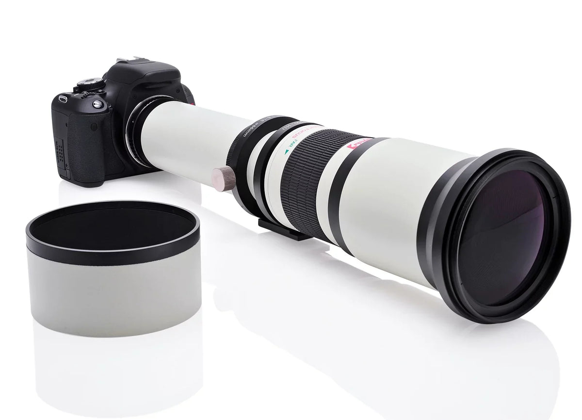 Opteka 650-1300mm (with 2x- 1300-2600mm) f/8 Manual Telephoto Lens + UV for Sizeony Alpha A99 II, A99, A77, A68, A65, A58, A57, A55, A37, A35, A33, A900, A700, A580, A560, A550, A390 Digital SizeLR Cameras