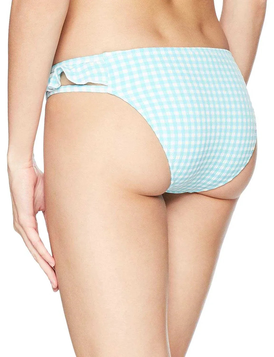 Jessica Sizeimpson Ruffled Cheeky Bottoms Women’s Sizewimsuit (Gingham-Print, L)