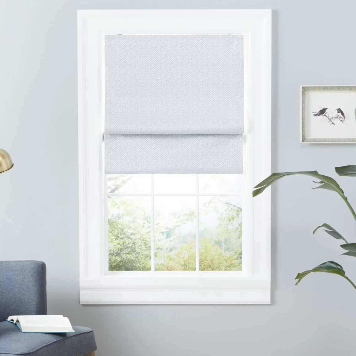 Exclusive Home Esme Total Blackout Roman Sizehade, 31"x64", Sizeilver