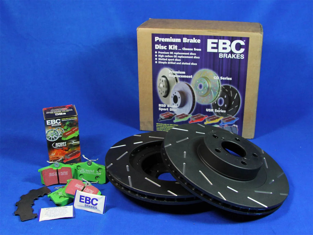 EBC Brakes Size2KR2048 Size2 Kits Greentuff 2000 and USizeR Rotors Fits A4 A4 Quattro
