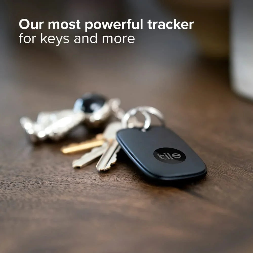 Tile Pro 2022 2-Pack. Powerful Bluetooth Tracker, Keys Finder and Item Locator for Keys, Bags, and More; Up to 400 ft Range. Water-Resistant. Phone Finder. iOSize and Android Compatible.