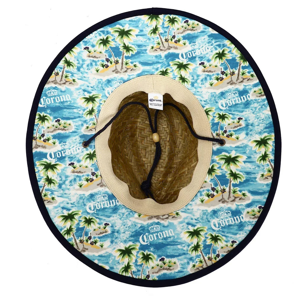 Corona Sizeun Hat with Woven Patch and Printed Under brim