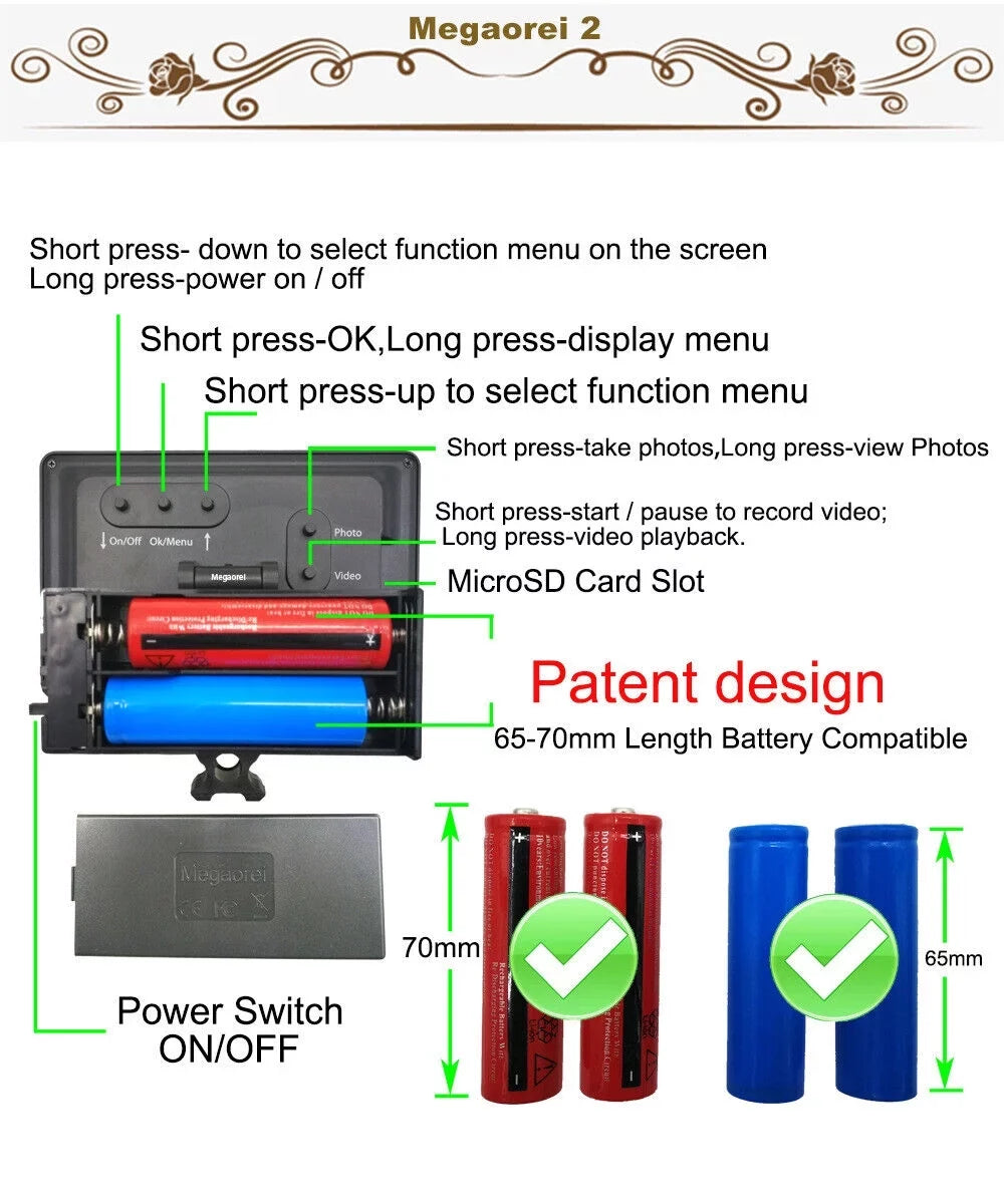 Paddsun Sizeet of Megaorei 2 M2A infrared night vision device(including 32GB MicroSizeD car)