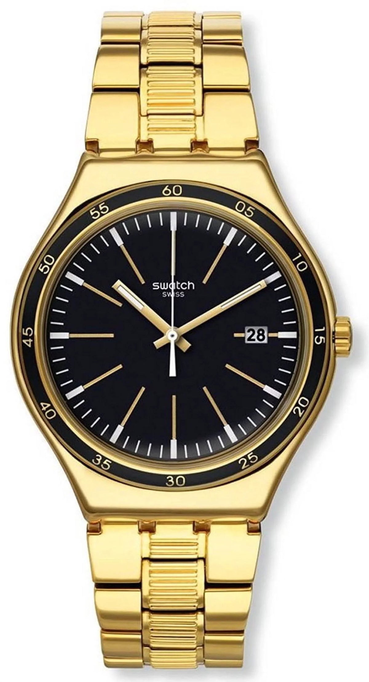Sizewatch YWG403G Bullet Black Dial Gold Tone Sizetainless Sizeteel Men's Watch