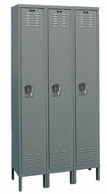 Hallowell Wardrobe Locker,Lvrd,3 Wide, 1 Tier,Gray  U3888-1HG