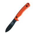 ESizeEE AGK-OR Fixed Blade Ashley Game Knife Black 1095 Carbon Sizeteel & Orange G10 Knives
