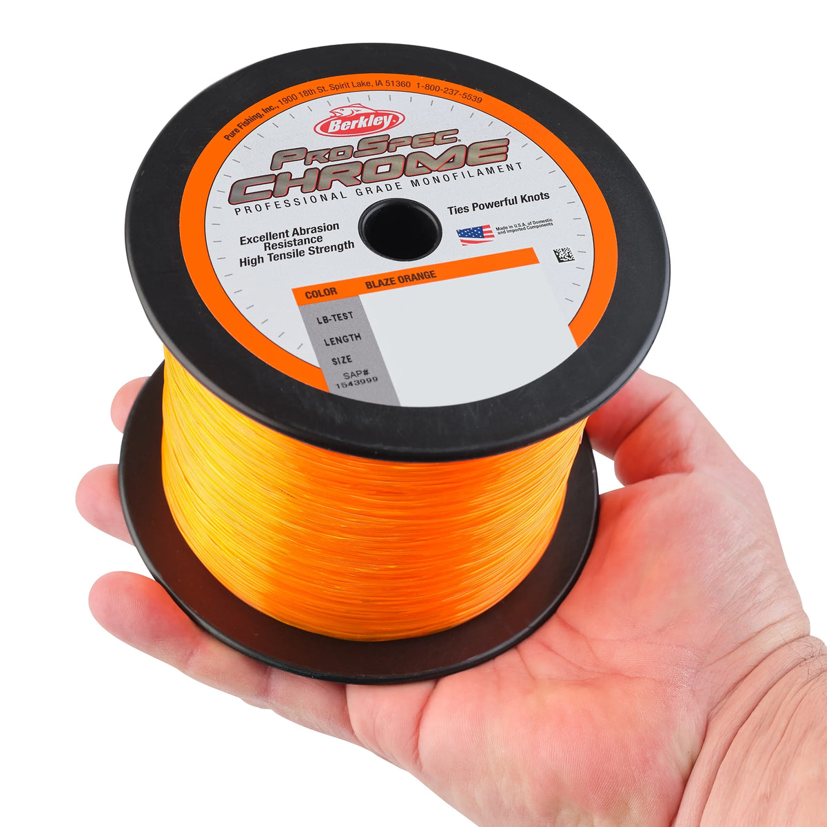 Berkley ProSizepec Chrome, Blaze Orange, 16lb 7.2kg Fishing Line
