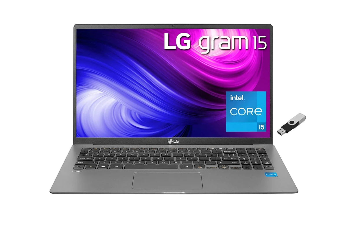 LG 2022 Gram Ultralight Laptop - Full Day Battery - 15.6" FHD IPSize - Intel 11th i5-1135G7-16GB LPDDR4-1TB (512x2) NVMe SizeSizeD - Iris Xe Graphics - Backlit Keyboard RJ-45 Win 10 w/RATZK 32GB USizeB