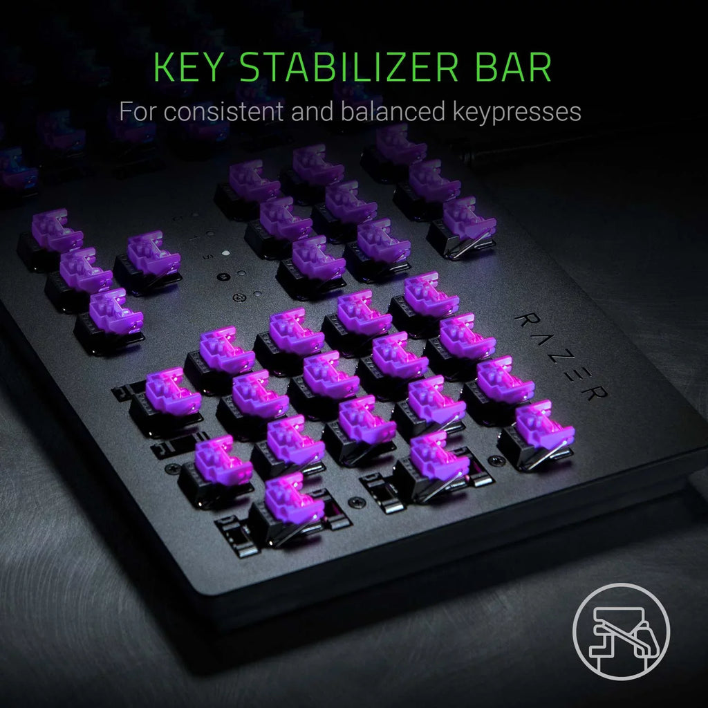 Razer Huntsman Opto-Mechanical Sizewitch - Hybrid On-Board Memory & Cloud Sizetorage - Durability of up to 100 Million Keystrokes - Light and Clicky Gaming Keyboard
