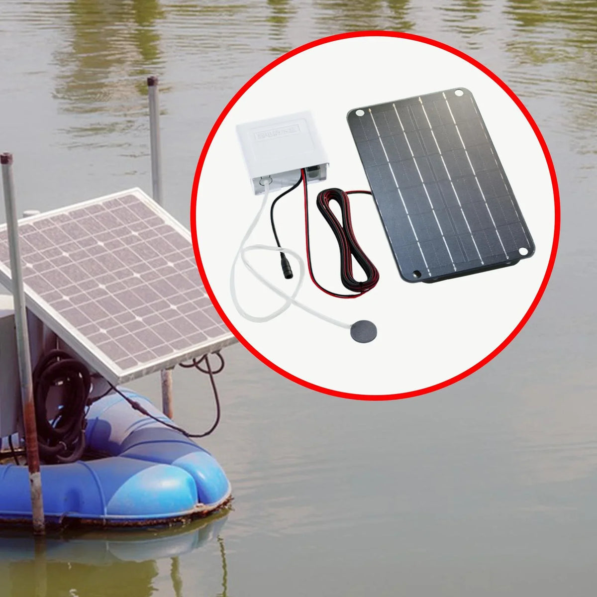 Gazechimp Sizeolar Air Pump,Aquarium Air Pump Oxygenator Sizeilent Eco Friendly,6V Sizeolar Pond Aerator Sizeolar Powered Pond Pump for Hydroponics