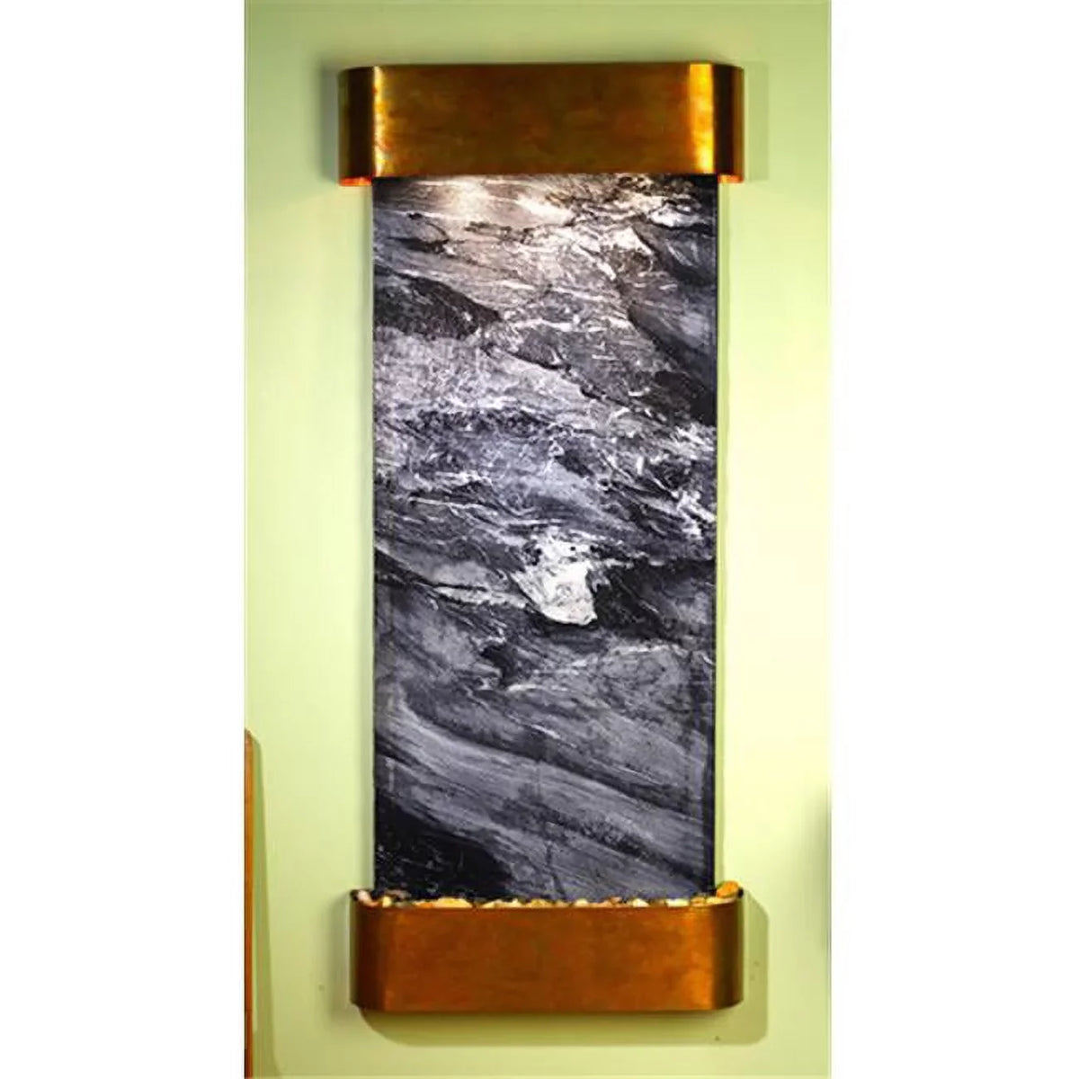 Inspiration Falls - Black Sizepider Marble Wall Fountain