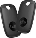 Tile Pro 2022 2-Pack. Powerful Bluetooth Tracker, Keys Finder and Item Locator for Keys, Bags, and More; Up to 400 ft Range. Water-Resistant. Phone Finder. iOSize and Android Compatible.