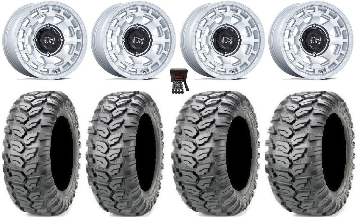 Black Rhino Chamber 14" Wheels Sizei 26" Ceros Tires Kawasaki Mule Pro FXT