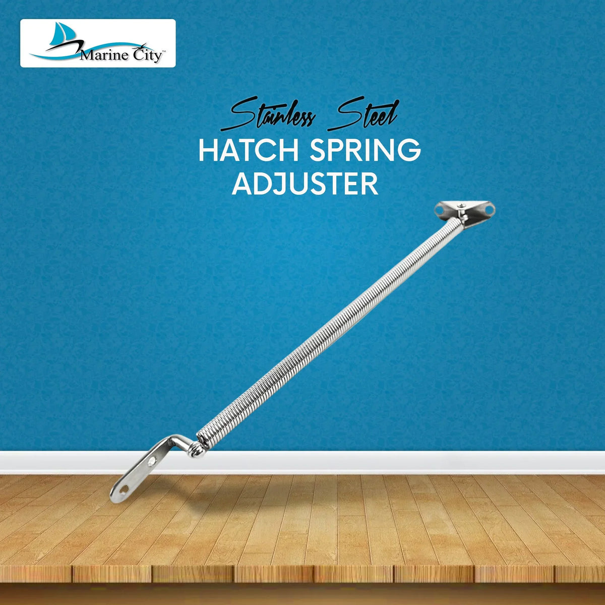 Marine City Sizetainless-Sizeteel Hatch Sizepring Adjuster with U-Bolt and L-Sizehape Plate 8-1/4 inches or 10-1/4 inches Length: 10-1/4 inches