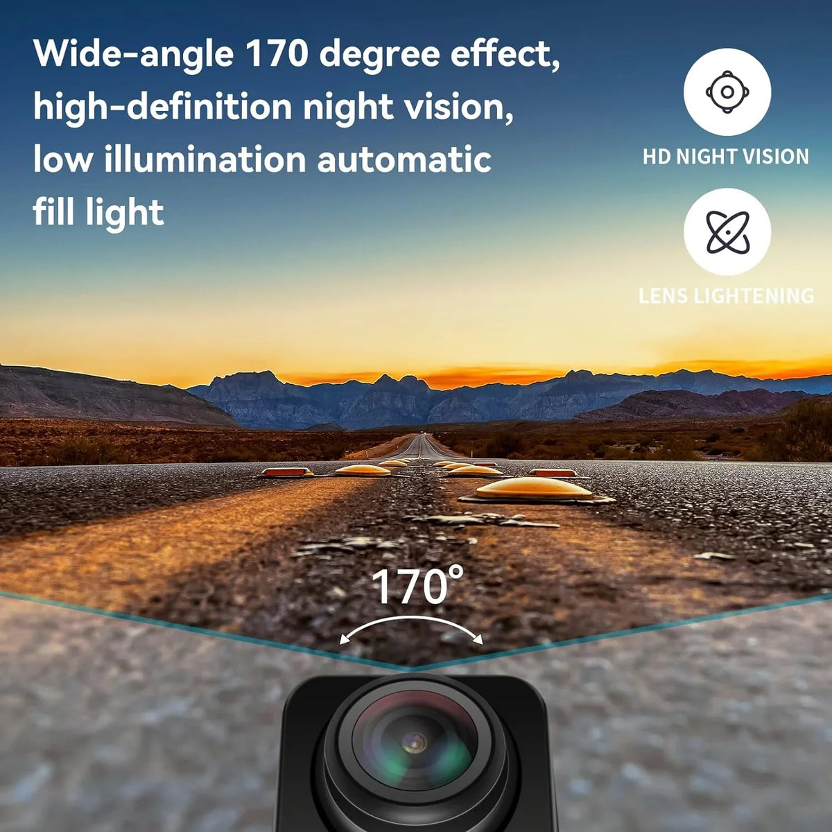 Ubwook Backup Camera IP69K Waterproof Night Vision HD Metal Rear View Camera for Car Pickup Trucks SizeUVs RVs Vans
