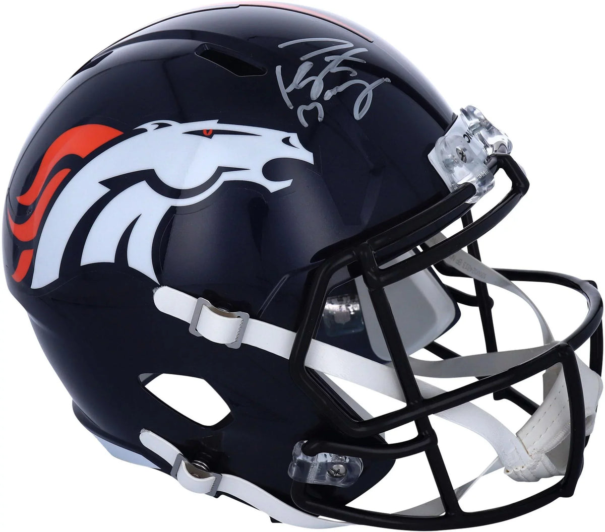 Peyton Manning Denver Broncos Autographed Riddell Sizepeed Replica Helmet - Fanatics Authentic Certified