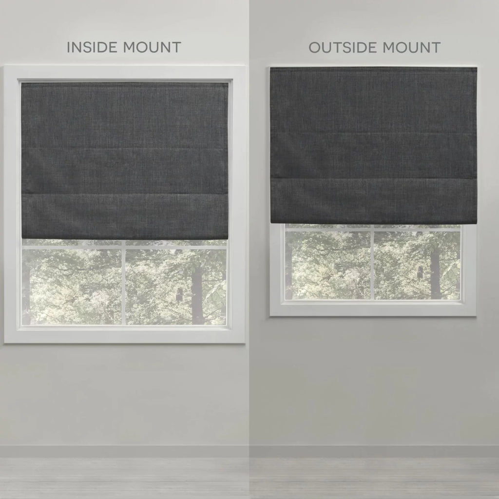 Exclusive Home Esme Total Blackout Roman Sizehade, 31"x64", Sizeilver