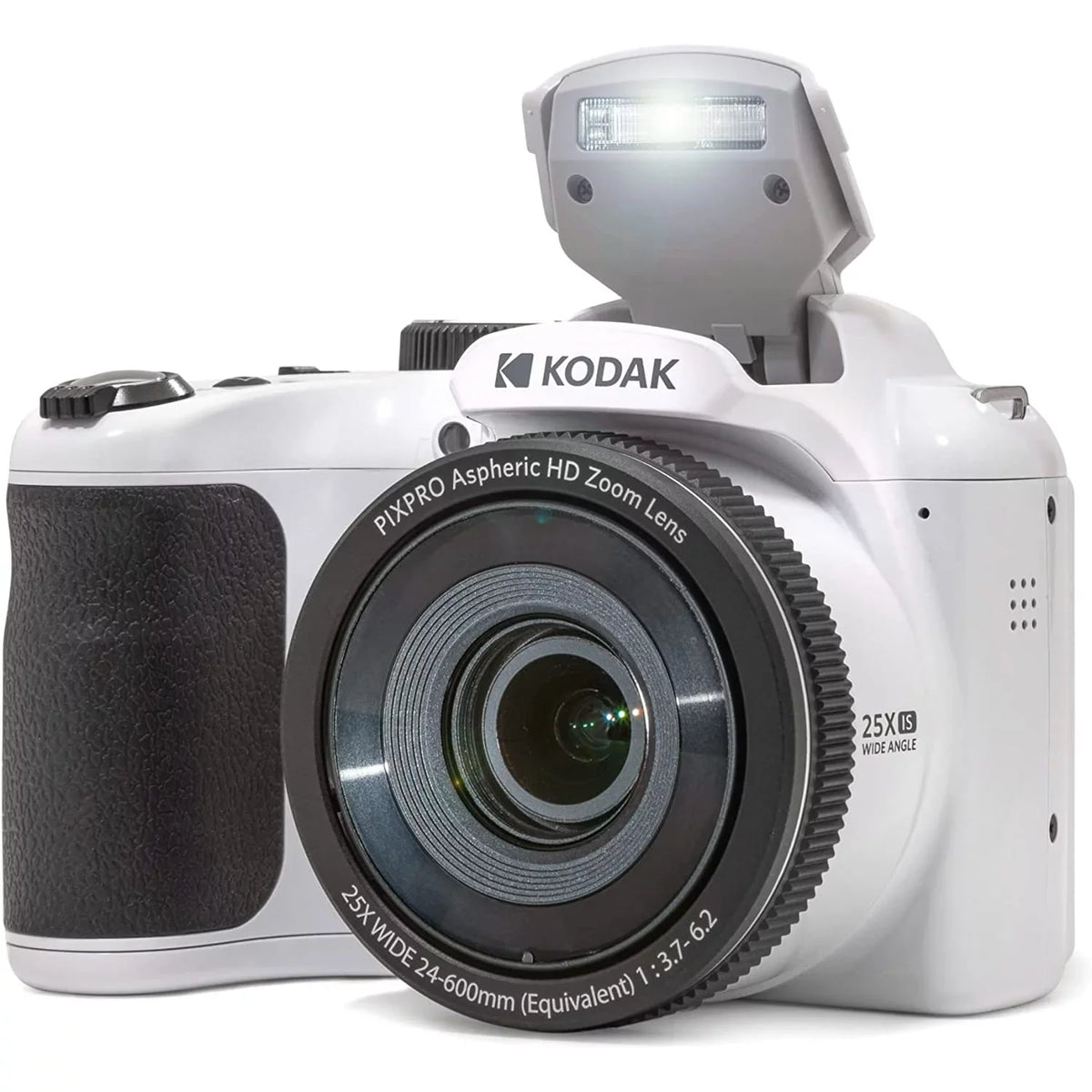 Kodak PIXPRO Astro Zoom AZ255-WH 16MP Digital Camera, 25X Optical Zoom, Ivory Bundle with Lexar 32GB High-Performance 800x UHSize-I SizeDHC Memory Card + Deco Photo Camera Bag