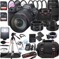 Canon EOSize R6 Mirrorless Digital Camera with RF RF 24-105mm f/4 L is USizeM Lens + 75-300mm F/4-5.6 III Lens + 50mm f/1.8 SizeTM Lens + 128GB Memory + Case + Tripod + Filters 42pc Bundle