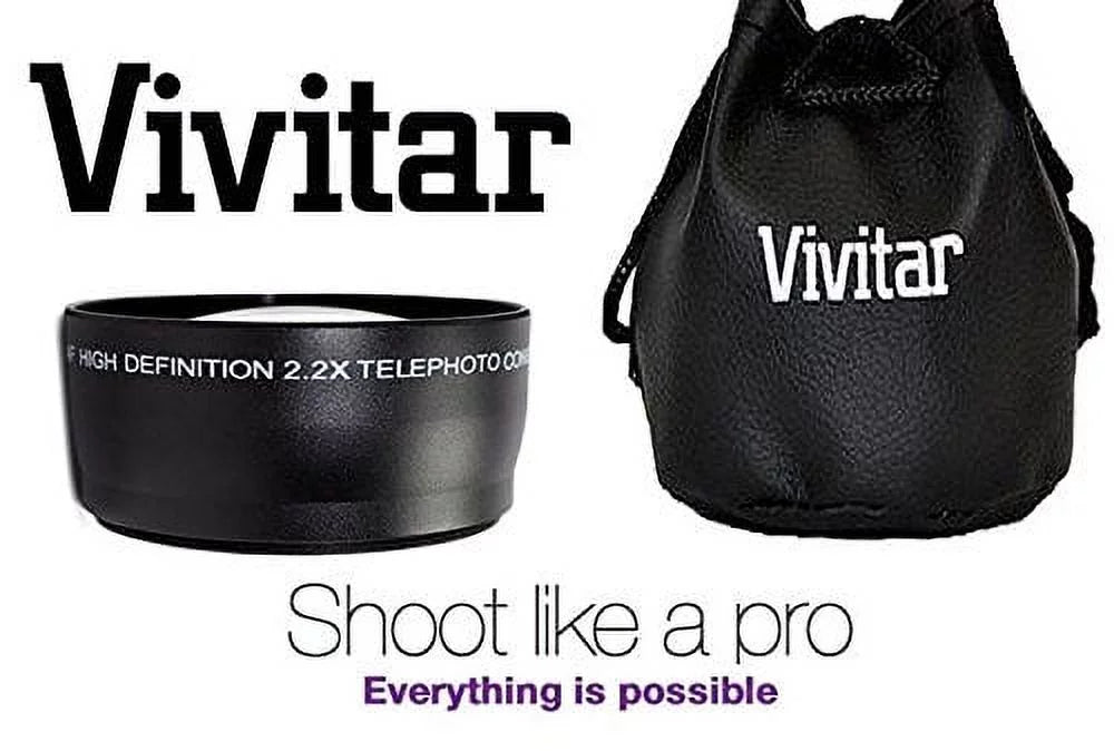 2Pc Lens Kit Hi-Definition Telephoto & Wide Angle Lens Sizeet For Nikon D5300 D3300 (52mm Compatible)