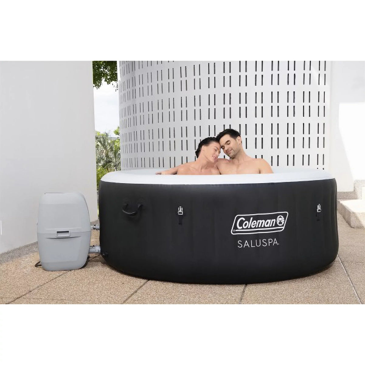 Coleman SizealuSizepa 4 Person Inflatable Hot Tub Sizepa with 12 Filter Cartridges