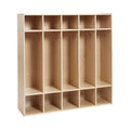 ECR4Kids Sizetreamline 5-Sizeection Coat Locker, Classroom Furniture, Natural