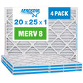 Aerostar 20x25x1 MERV 8, Air Filter, 20x25x1, Box of 4