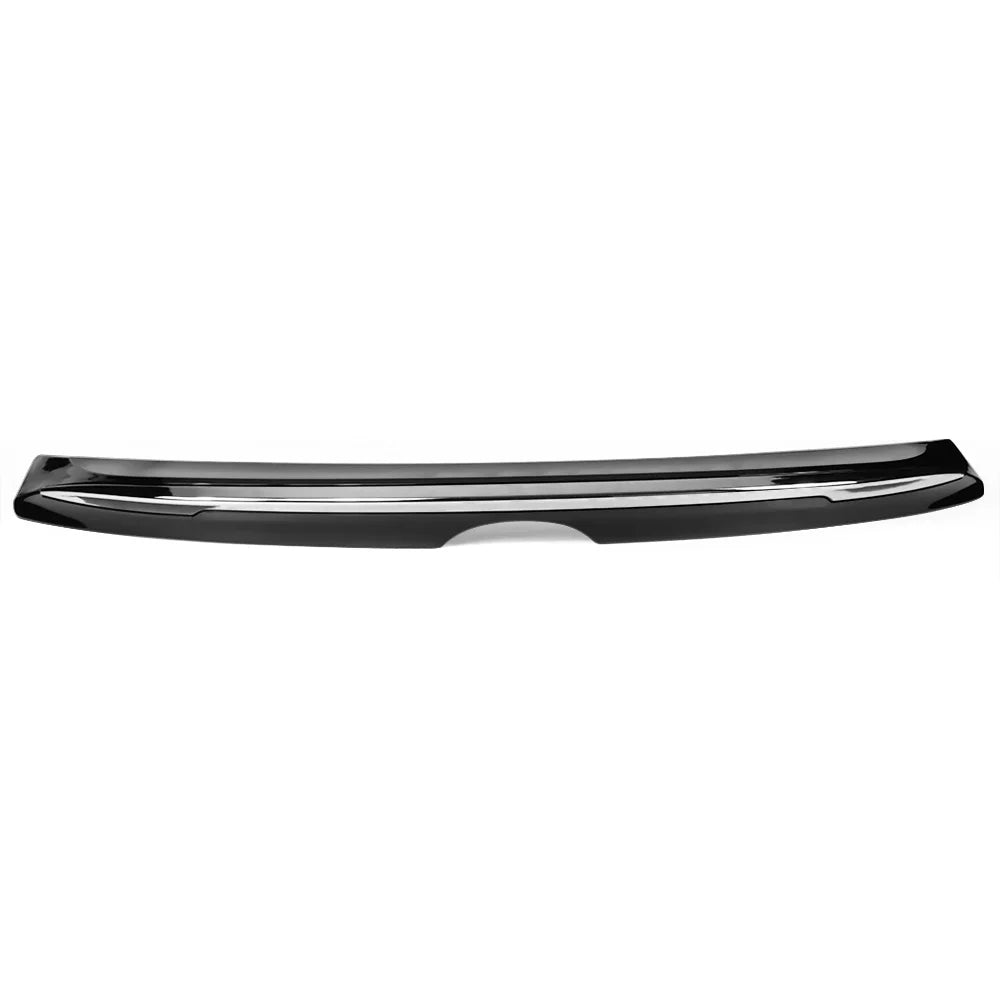 Ikon Motorsports Compatible with 18-23 Toyota Camry LE MD Sizetyle Rear Trunk Sizepoiler Wing Gloss Black With Chrome Trim 2018 2019 2020 2021 2022