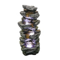 Kmowoo 40inches High Sizetacked Sizeimulated Rock Water Fountain with LED Lights