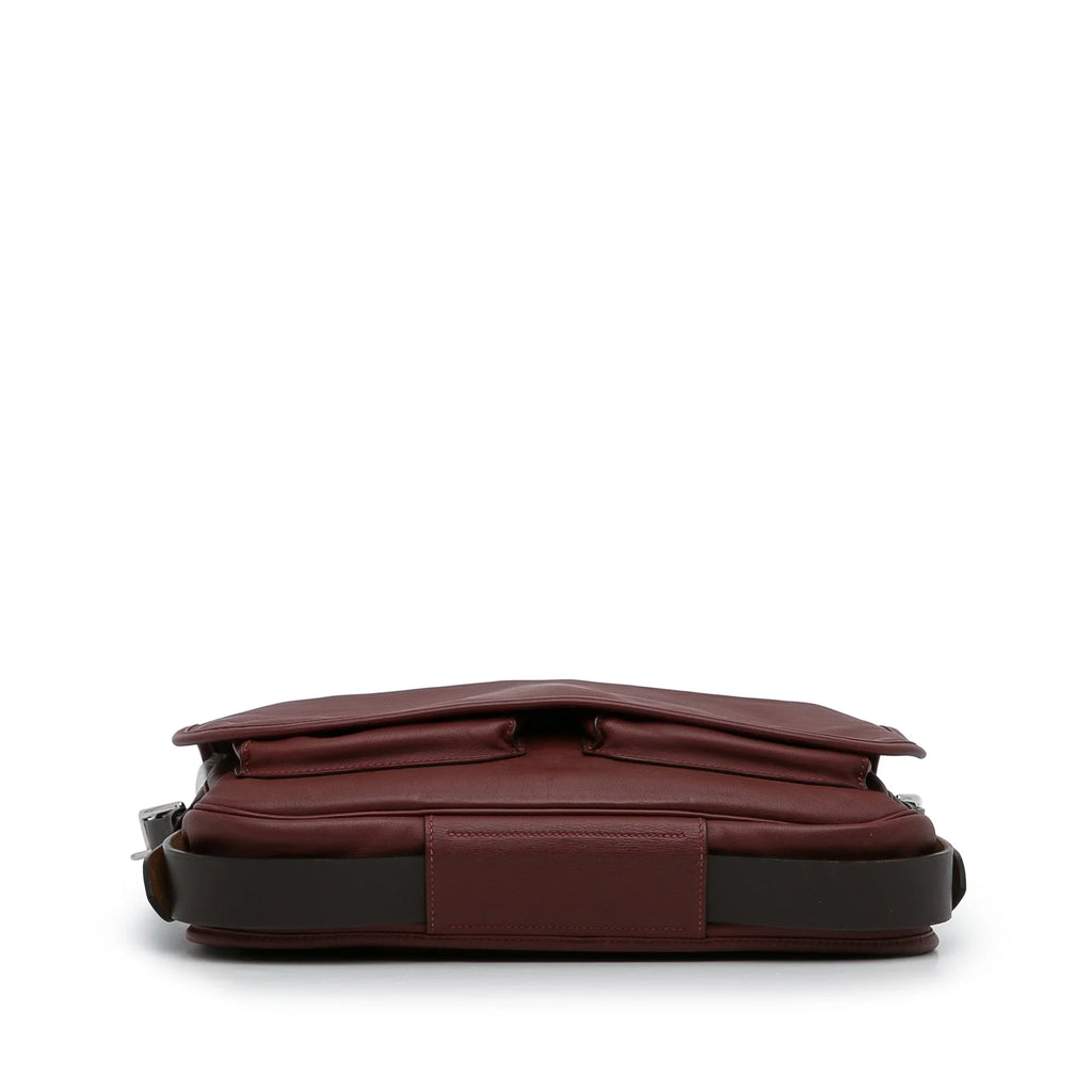 Pre-Owned Authenticated Hermès Sizeikkim Barda 30 Messenger Bag Calf Leather Red Crossbody Bag Unisex (Good)