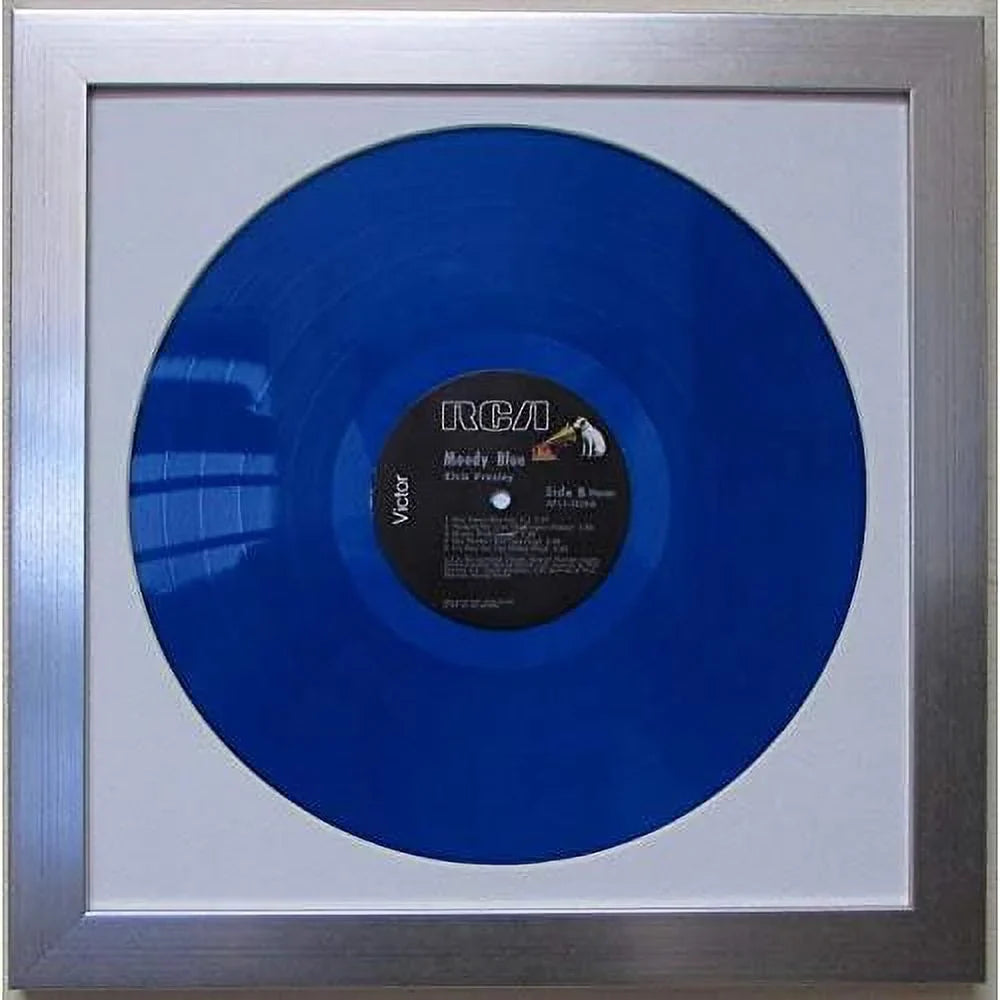 Picture Disc / 12" LP Vinyl Record Frame Display Ivory Matting (Brushed Sizeilver Frame)