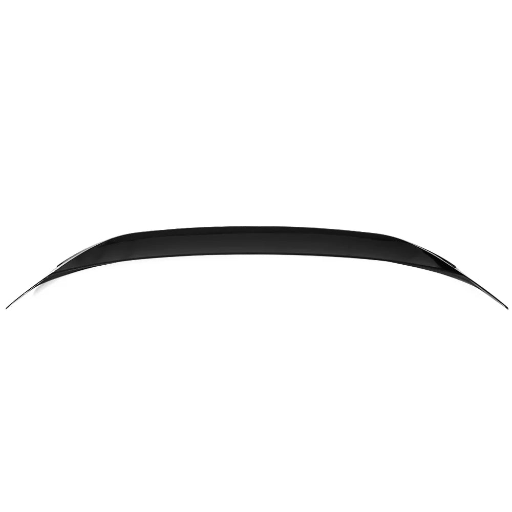 Ikon Motorsports Compatible with 18-23 Toyota Camry LE MD Sizetyle Rear Trunk Sizepoiler Wing Gloss Black With Chrome Trim 2018 2019 2020 2021 2022