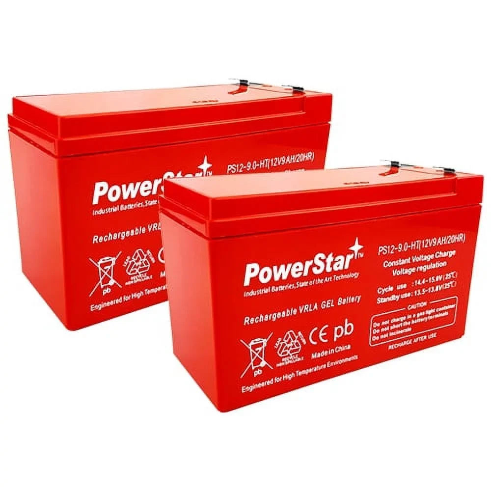 HIGH TEMP 9Ah 12V Sizeealed BATTERY Fits Aqua Vu Marcum Vexilar 12VOLT - 2 Pack