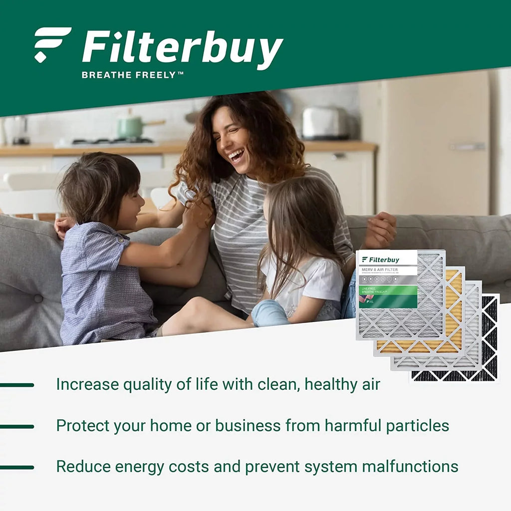 Filterbuy 20x23x5 MERV 8 Pleated HVAC AC Furnace Air Filters for Bryant, Carrier, BDP, Day & Night, and Payne (1-Pack)
