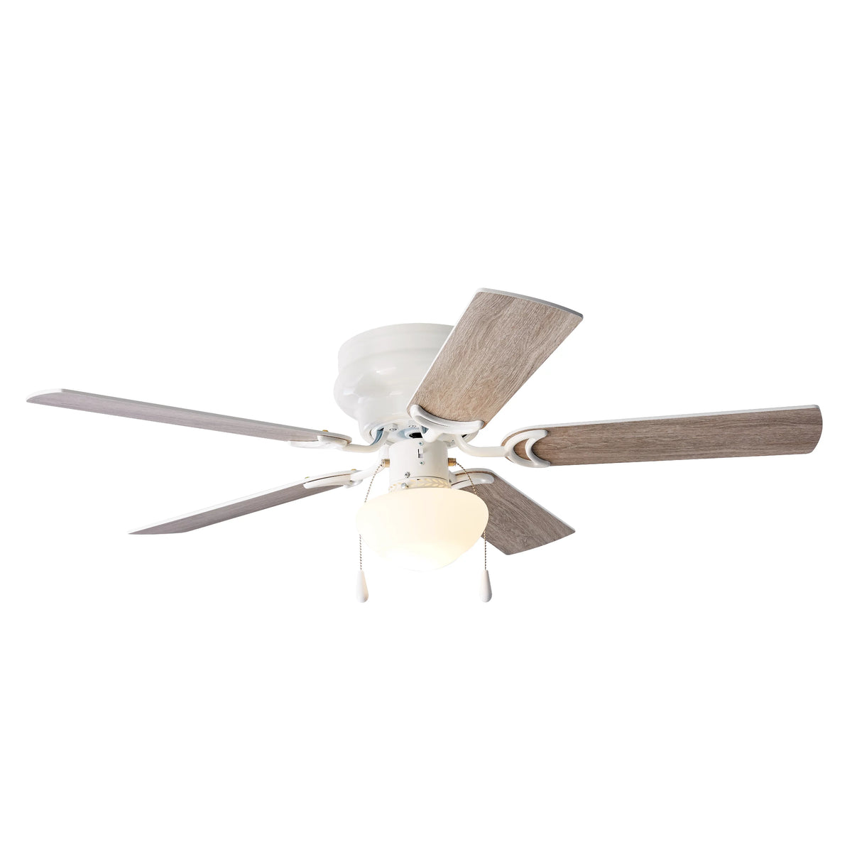 Mainstays 52 inch Hugger Indoor Ceiling Fan with Light Kit, Ivory, 5 Blades, Reverse Airflow